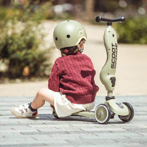 scoot and ride olive kleur